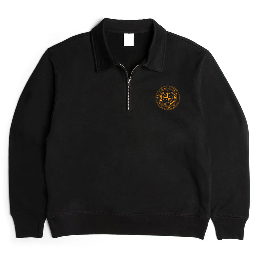 Reputable X Black in Business Quarter Zip